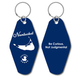 Navy - Be Curious, Not Judgmental Keychain