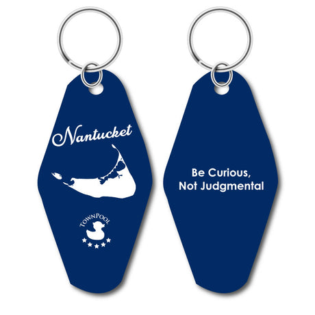 Navy - Be Curious, Not Judgmental Keychain