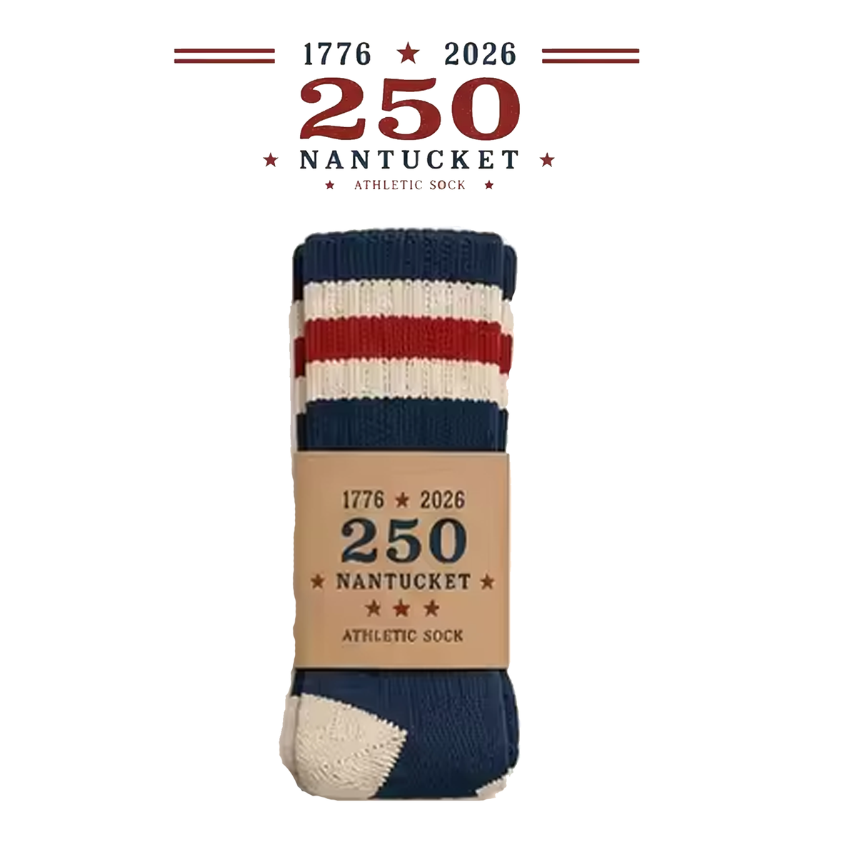 Nantucket 250 Blue Athletic Socks (Navy)