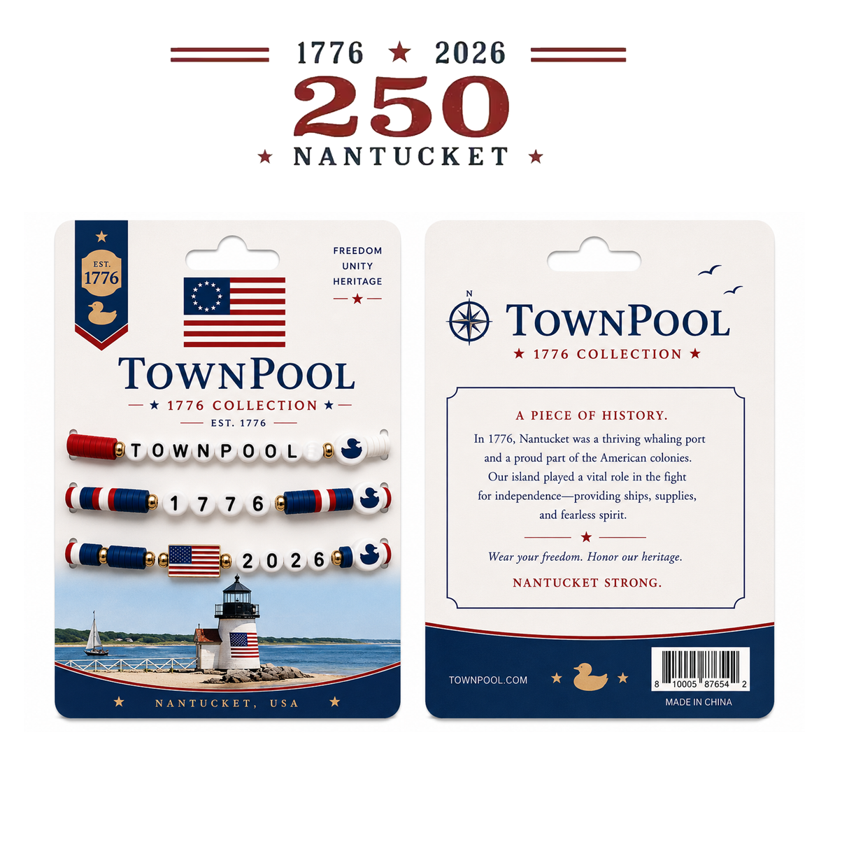 TownPool 250 Bracelet 3 Pack (Red, White, Blue)