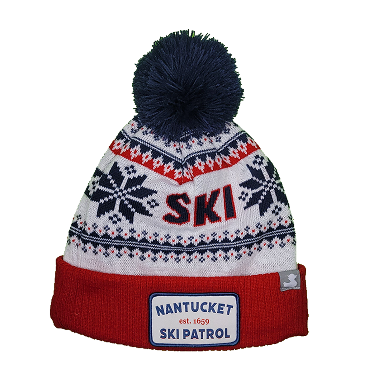 Aspen: Nantucket Winter Hat (Red with Stripes)