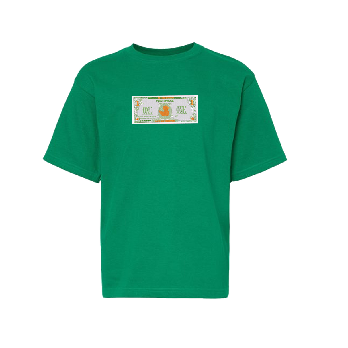 Children's Toddler Townpool Duck Buck Kelly Green Short Sleeve Tee Shirt