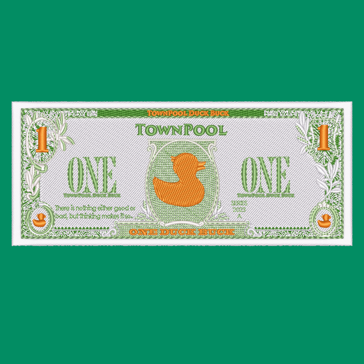 Children's Toddler Townpool Duck Buck Kelly Green Short Sleeve Tee Shirt