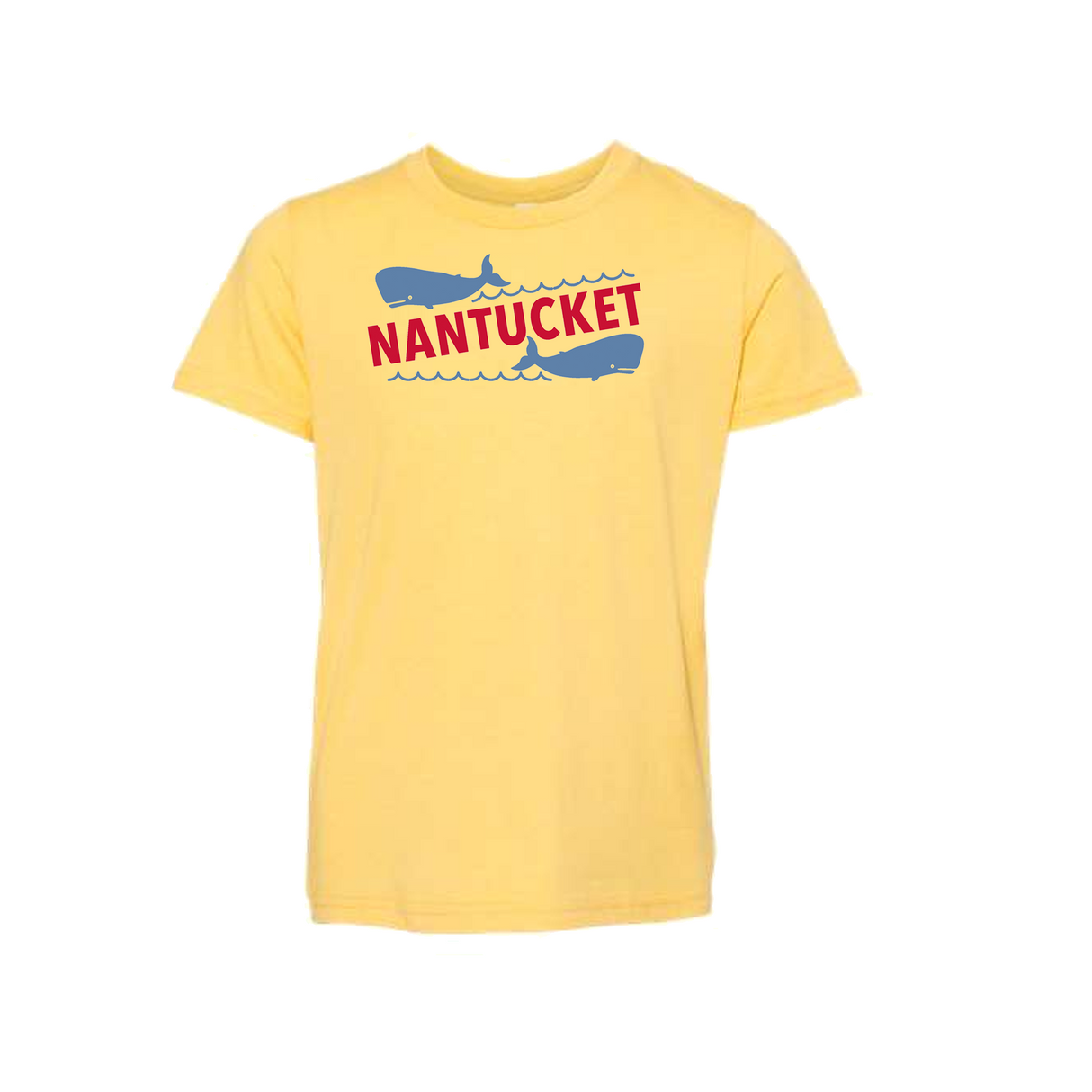 Children's Nantucket Whale Yellow Short Sleeve Tee Shirt
