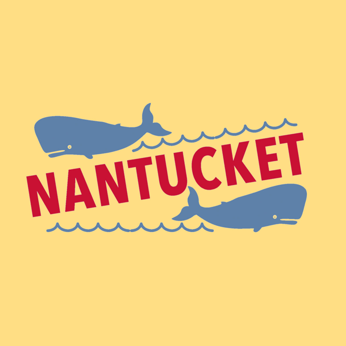 Children's Nantucket Whale Yellow Short Sleeve Tee Shirt