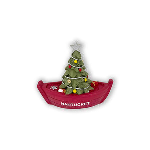 Nantucket Boat with Christmas Tree