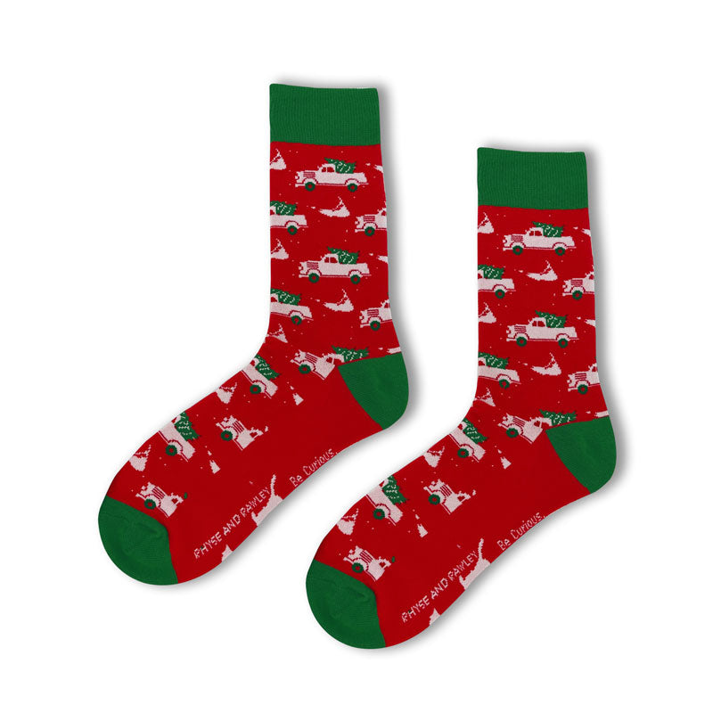 Christmas Tree Truck Socks – Townpool