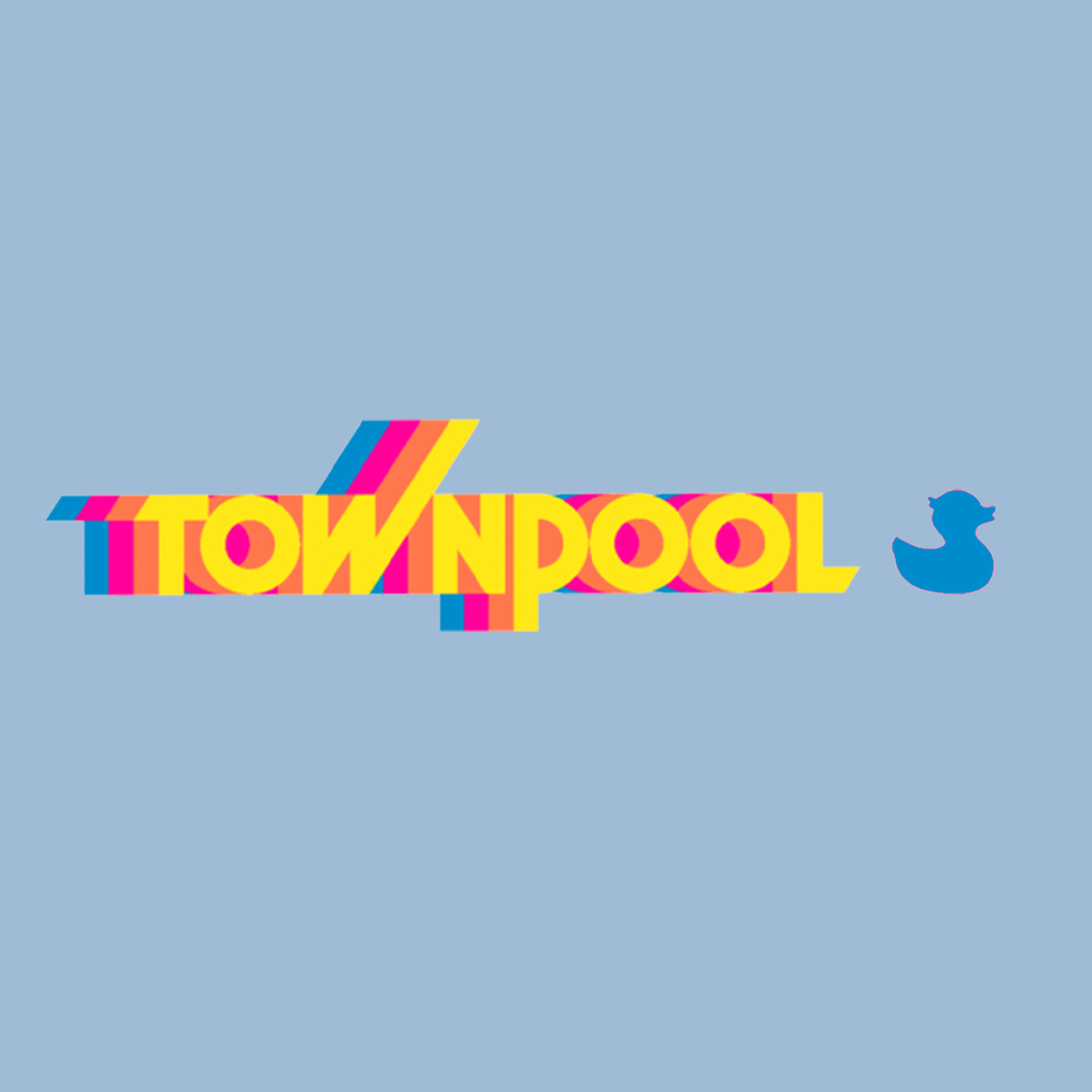 TownPool Retro Aqua Crewneck (Aqua Blue, Yellow)