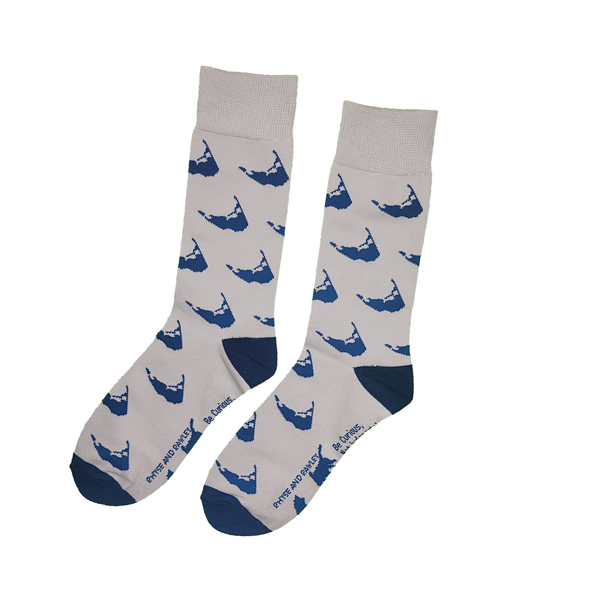 Grey Nantucket Island Socks