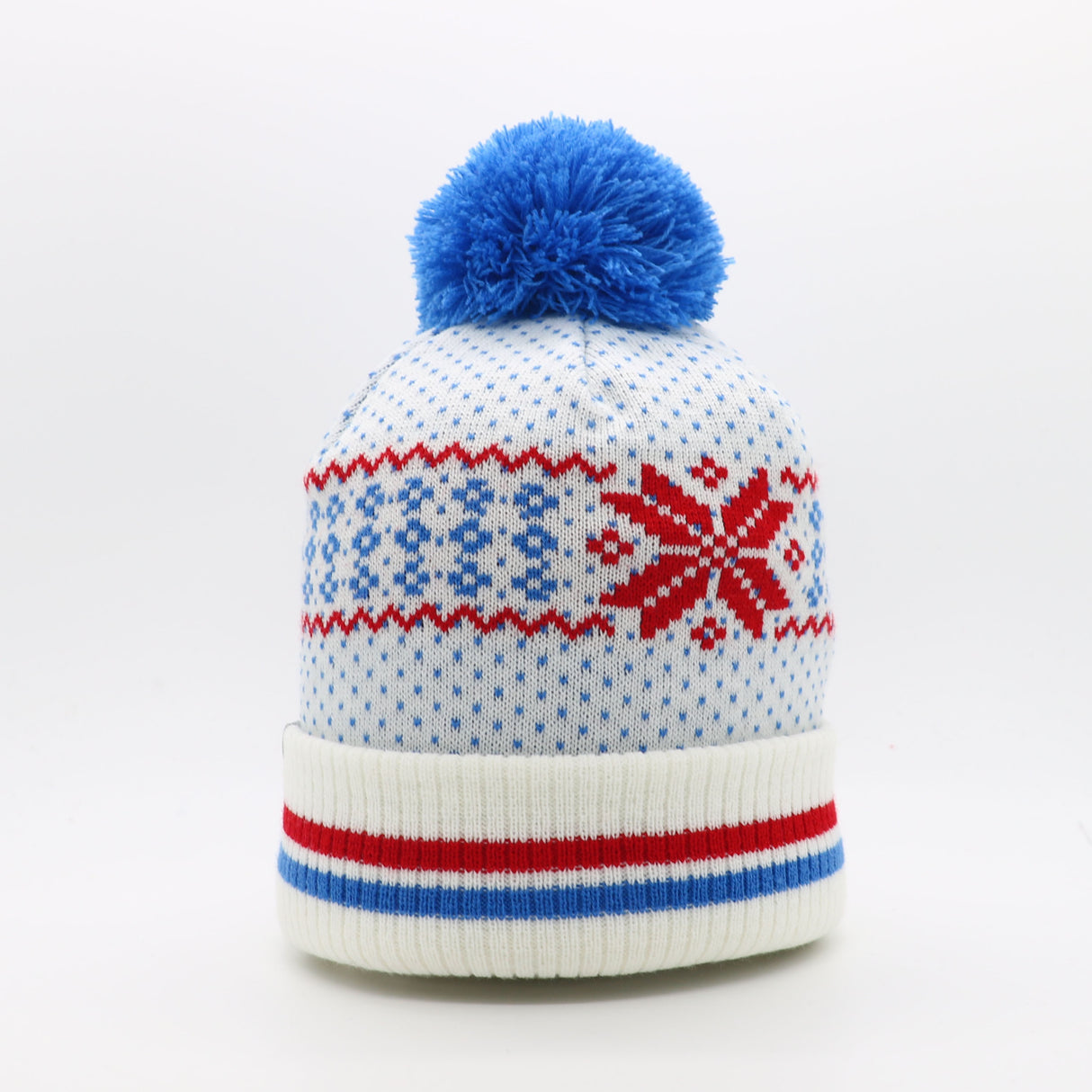 Madaket: Nantucket Winter Hat (White with Stripes)