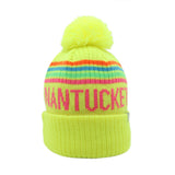 2024 Madison: Nantucket Winter Hat (Neon Yellow with Stripes)