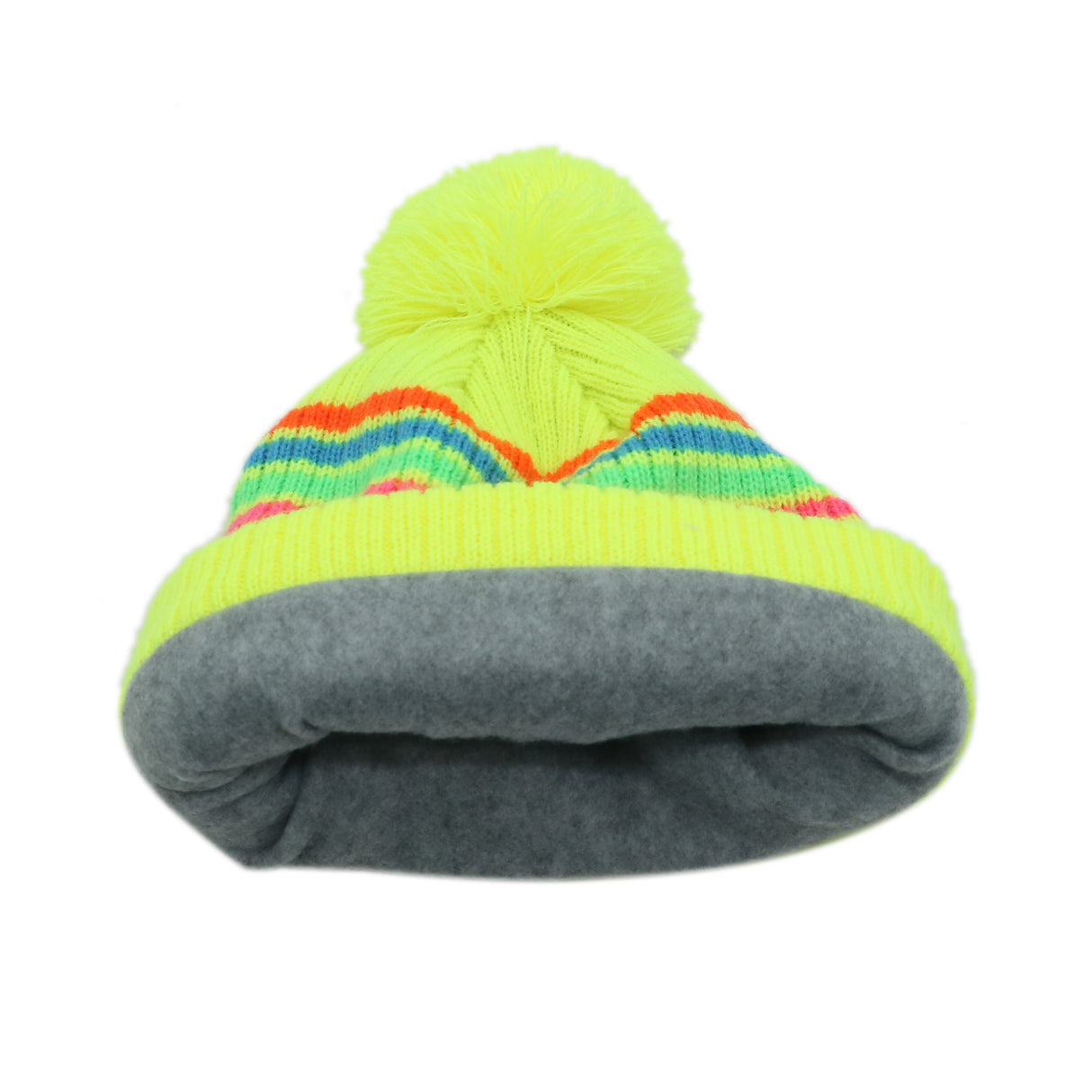 2024 Madison: Nantucket Winter Hat (Neon Yellow with Stripes)