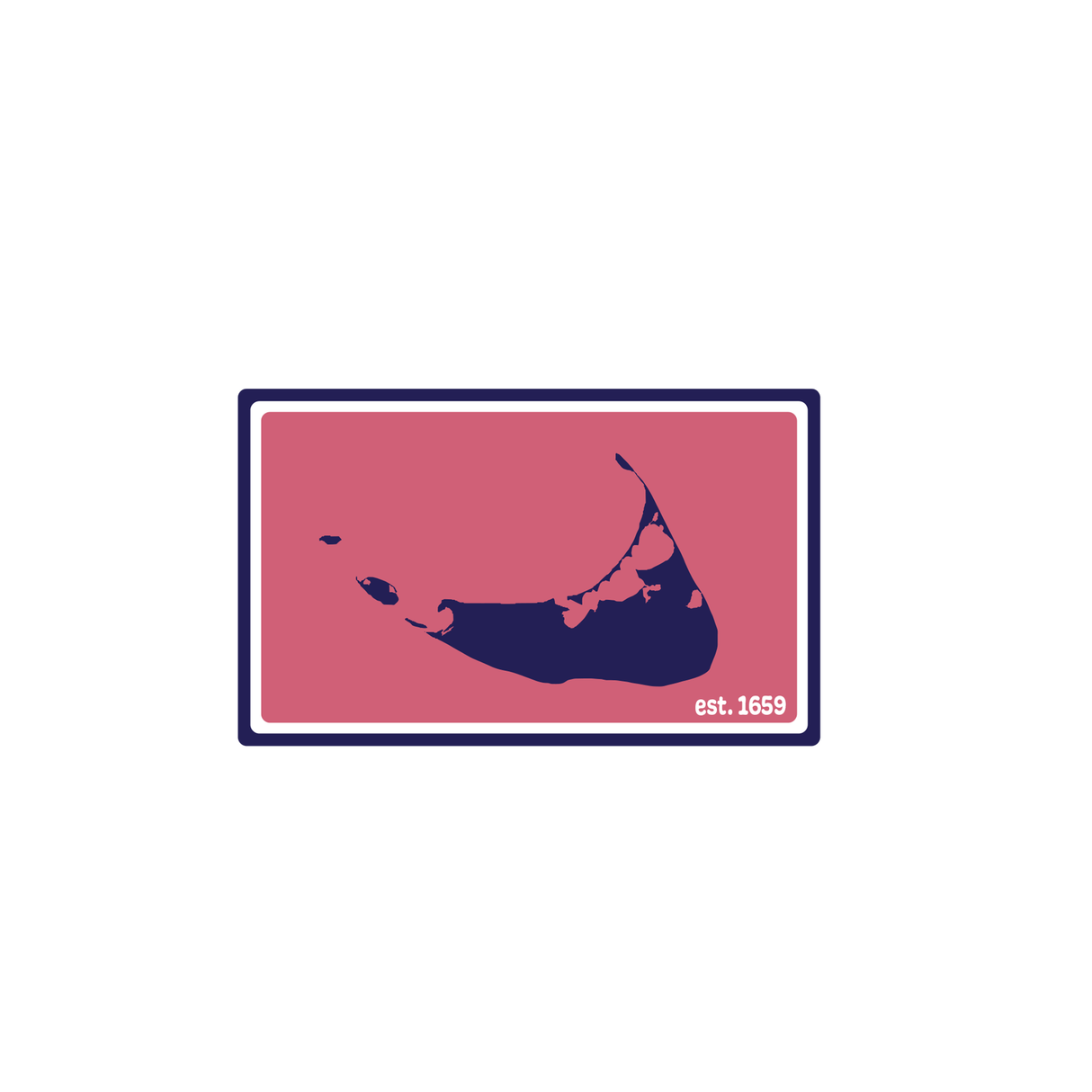 Nantucket Island Velcro Patch (Nantucket Red)