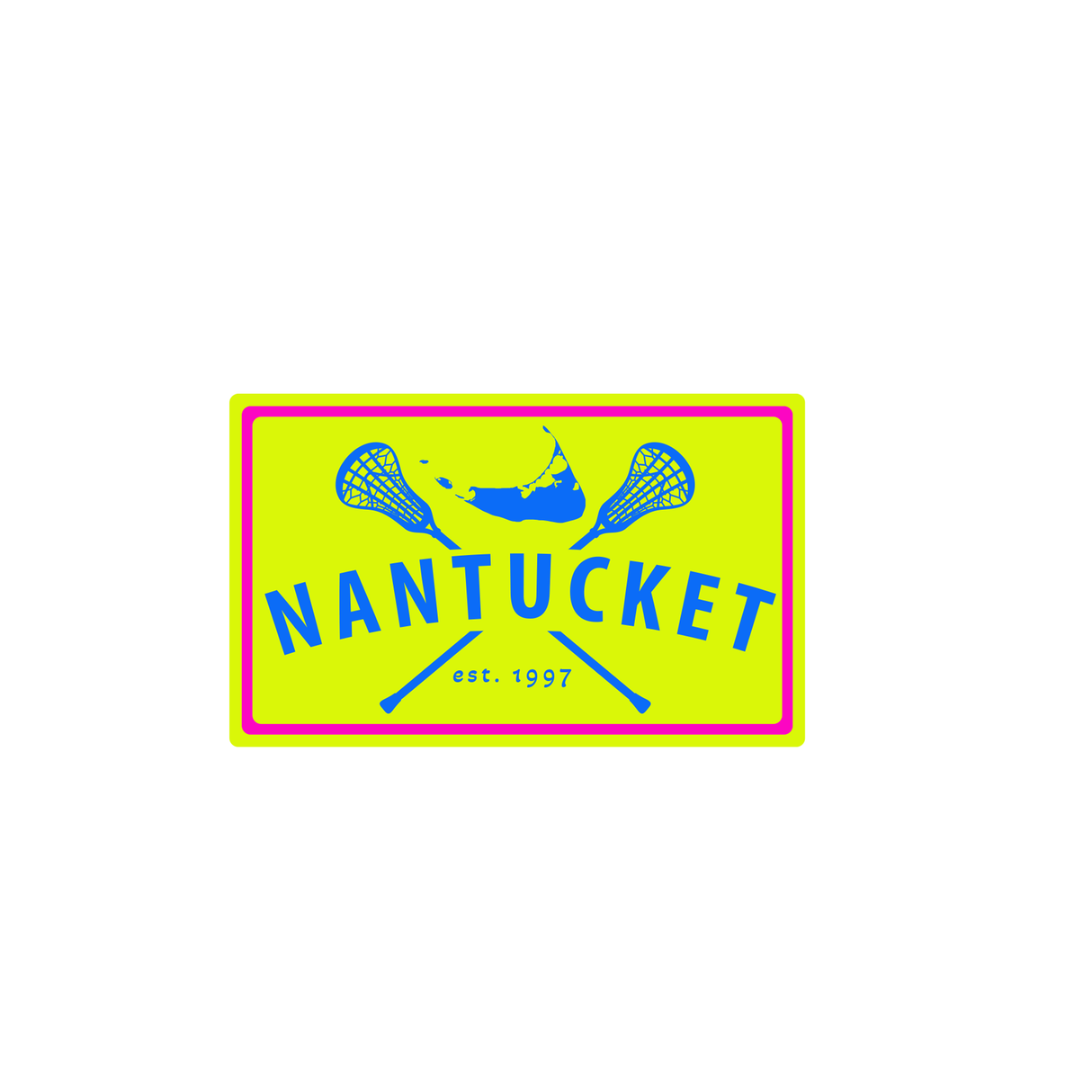 Nantucket Lacrosse Velcro Patch (Neon)