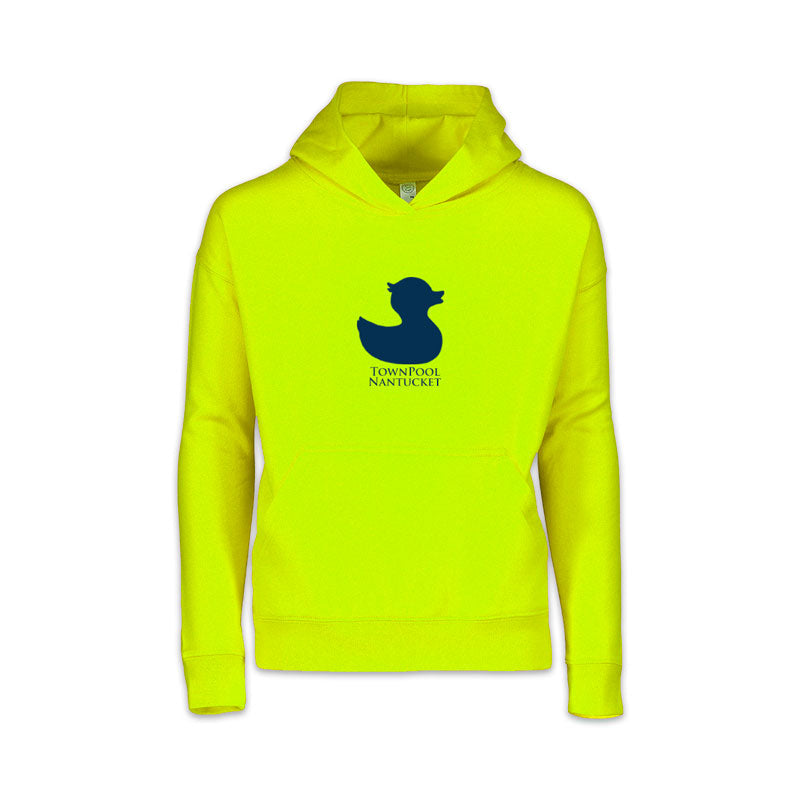Children's Duck Sweatshirt (Neon Yellow, Navy)
