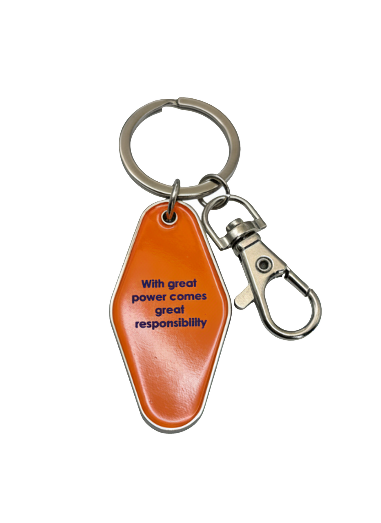Orange - Great Power - Keychain (Metal)