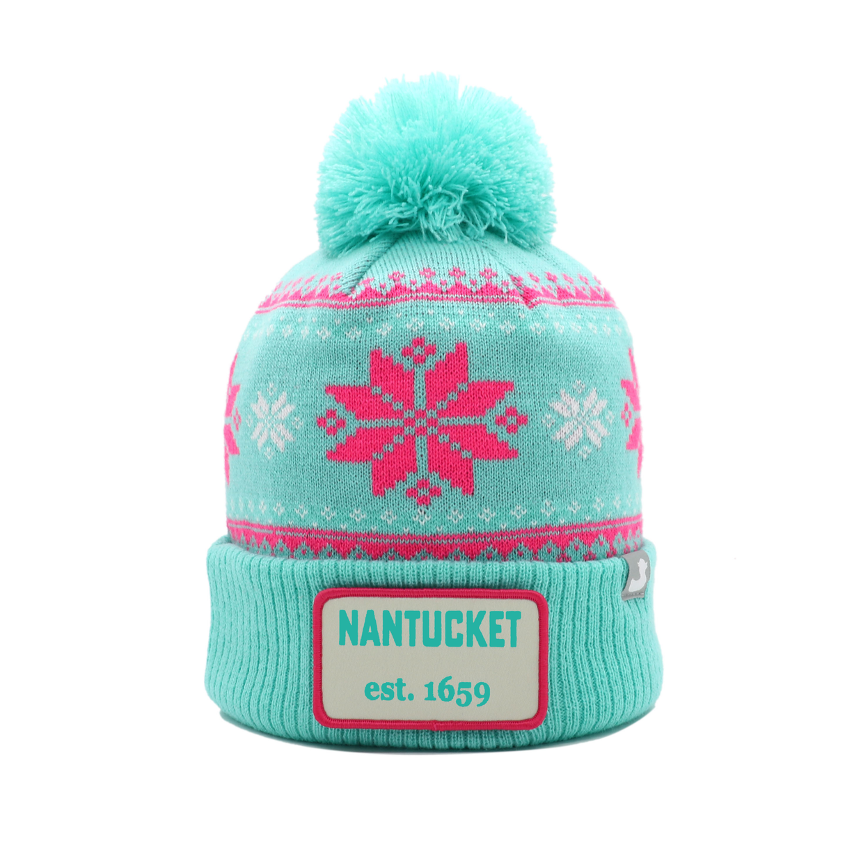 Pacific: Nantucket Winter Hat (Sea Foam Green with Stripes)