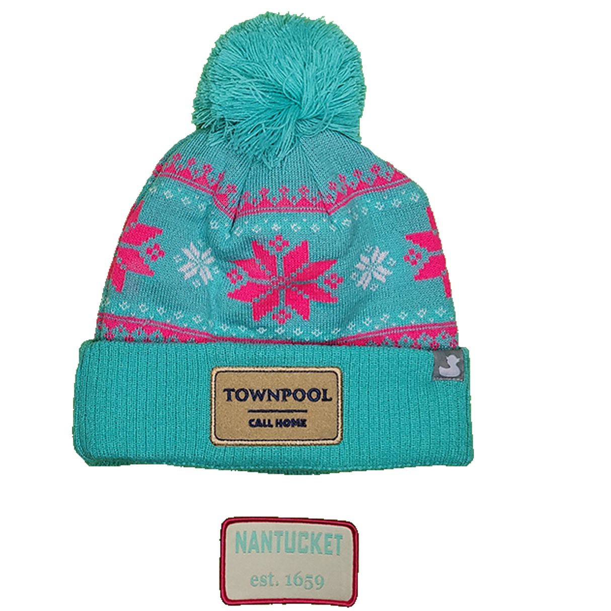Pacific: Nantucket Winter Hat (Sea Foam Green with Stripes)
