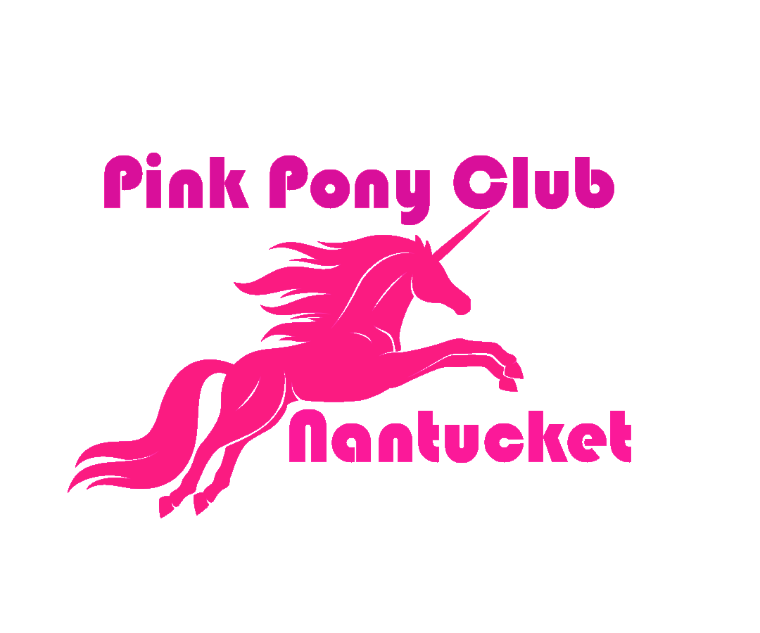 Pink Pony Club Nantucket on Trucker Hat (White, White)