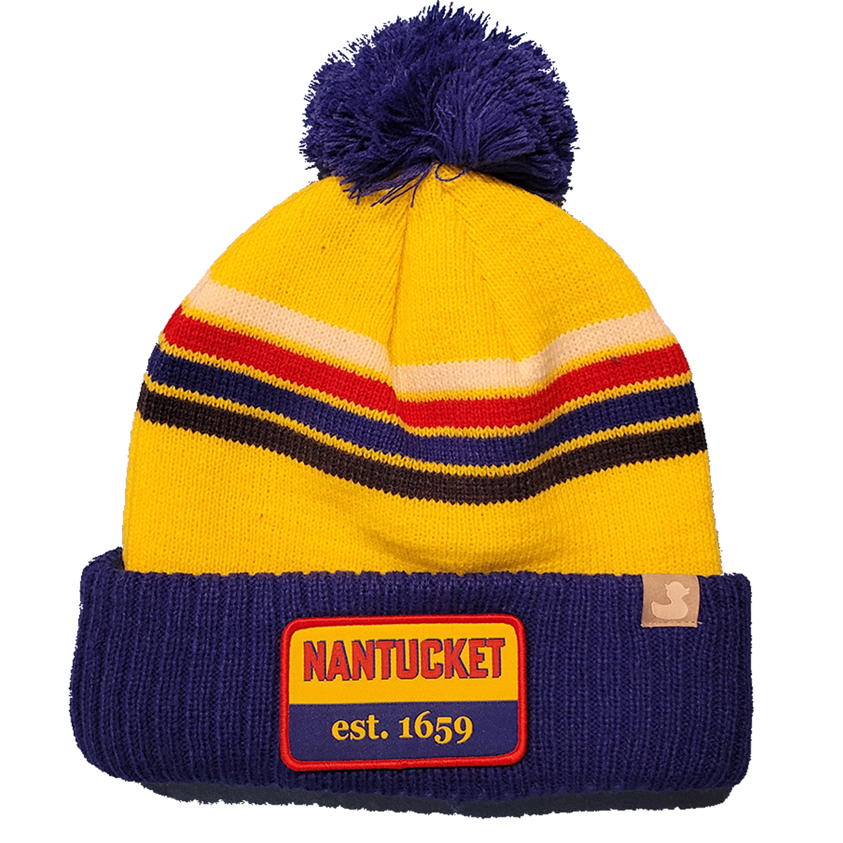 Sardines: Nantucket Winter Hat (Neon Yellow with Stripes)