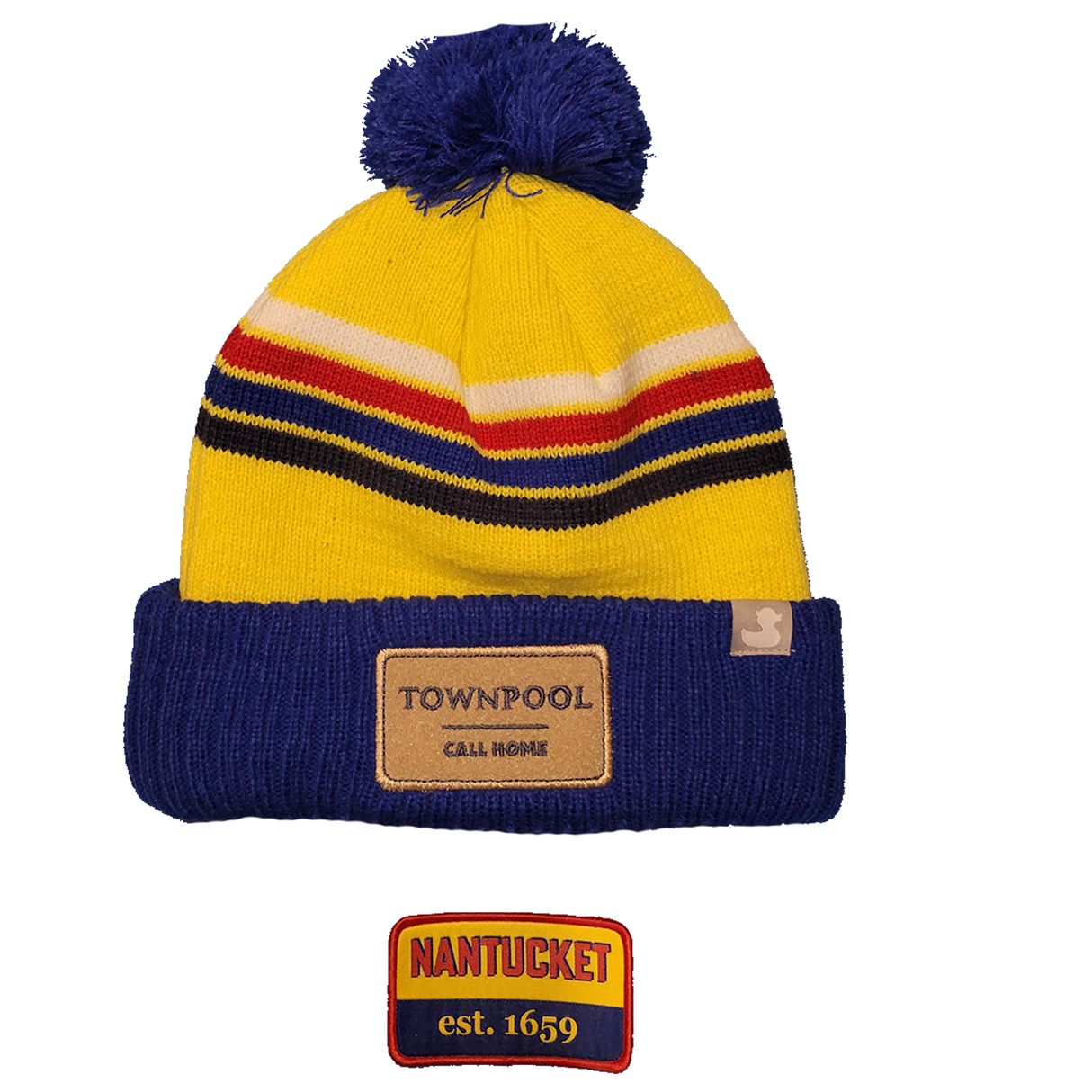 Sardines: Nantucket Winter Hat (Neon Yellow with Stripes)