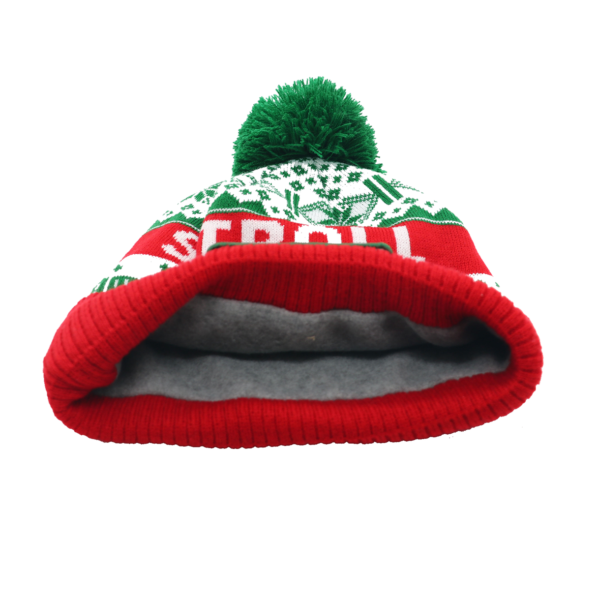Stroll Red: Nantucket Stroll Winter Hat (Red with White)