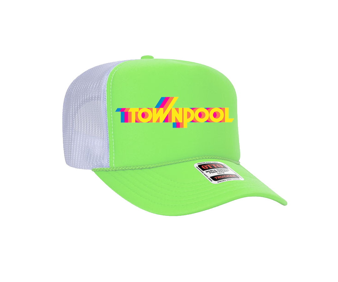 Townpool Retro Trucker Hat (Neon Green, Yellow)