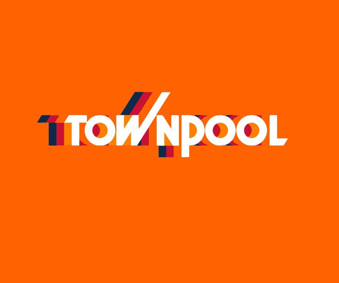 Townpool Retro Trucker Hat (Neon Orange, White)