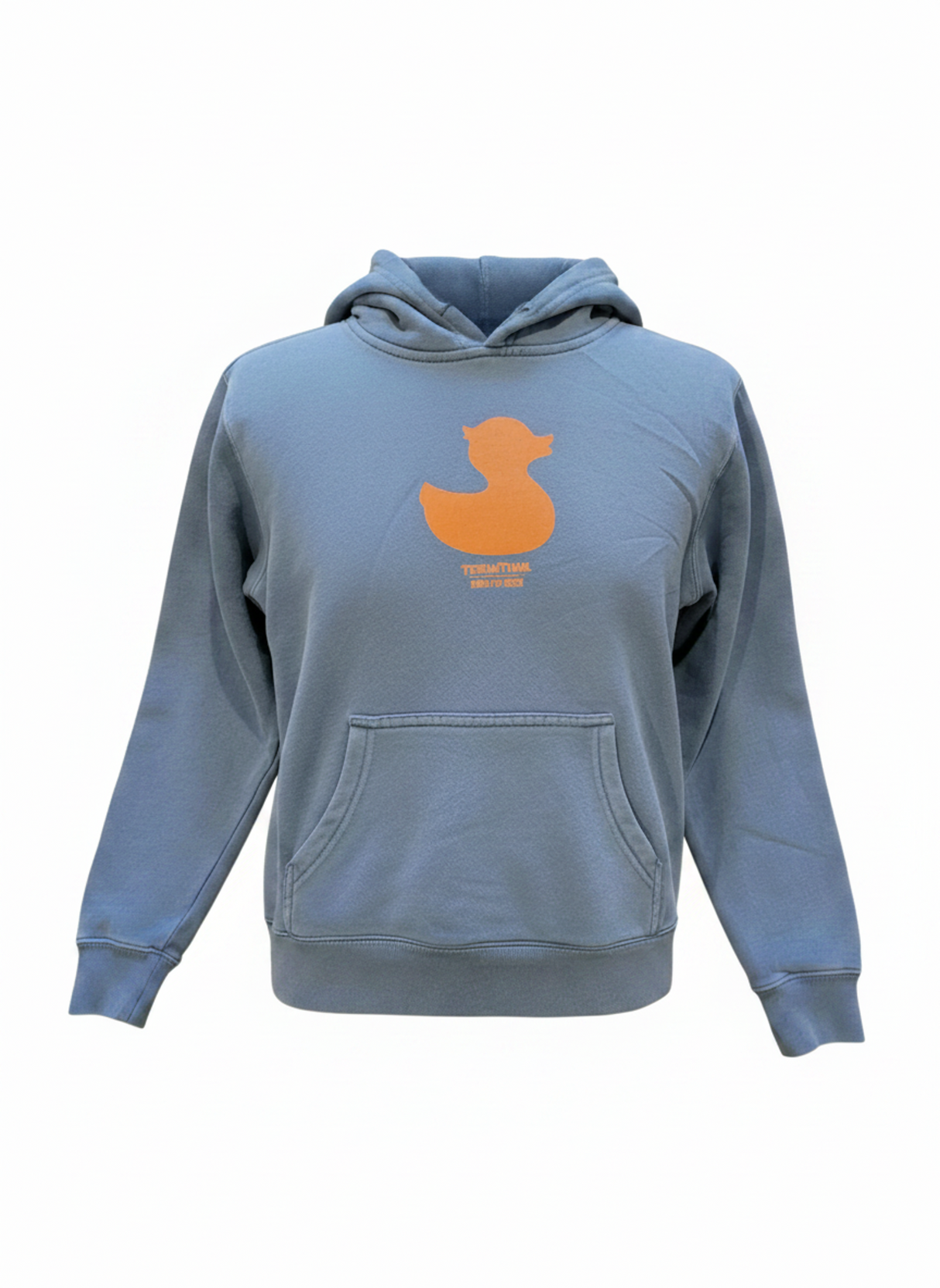Townpool Youth Orange Duck Blue Sweatshirt with Arm Patch (Blue, Orange)