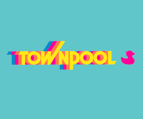 Mint Blue TownPool Hooded Sweatshirt Youth