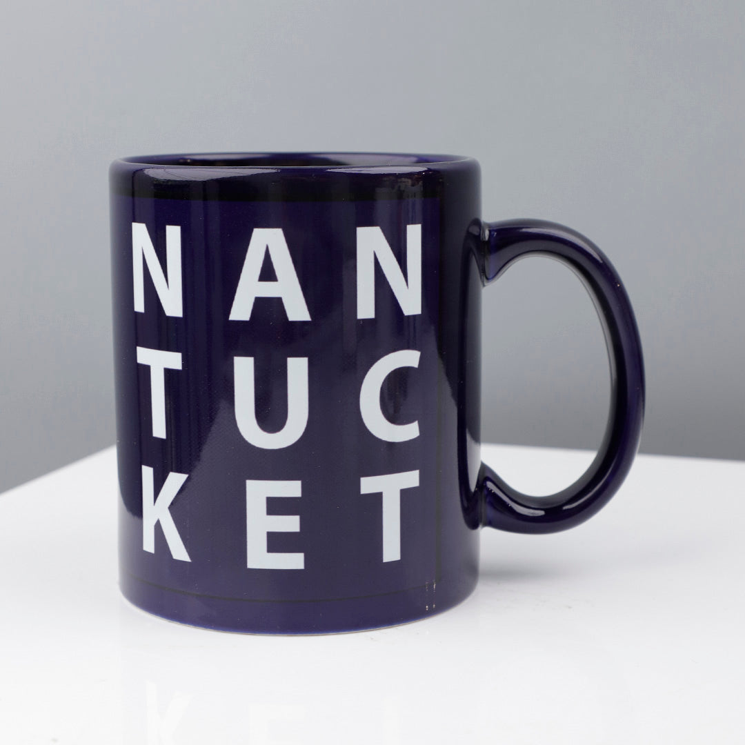 Nantucket Stacked Navy Mug