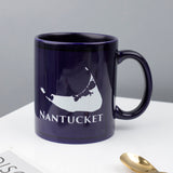 Nantucket Island on Navy Mug