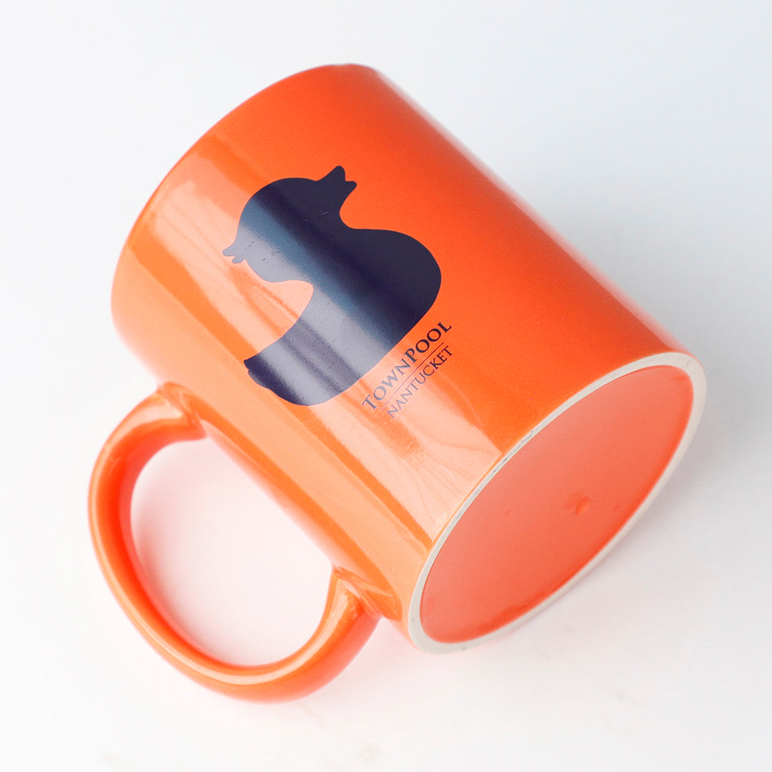 TownPool Duck on Orange Mug