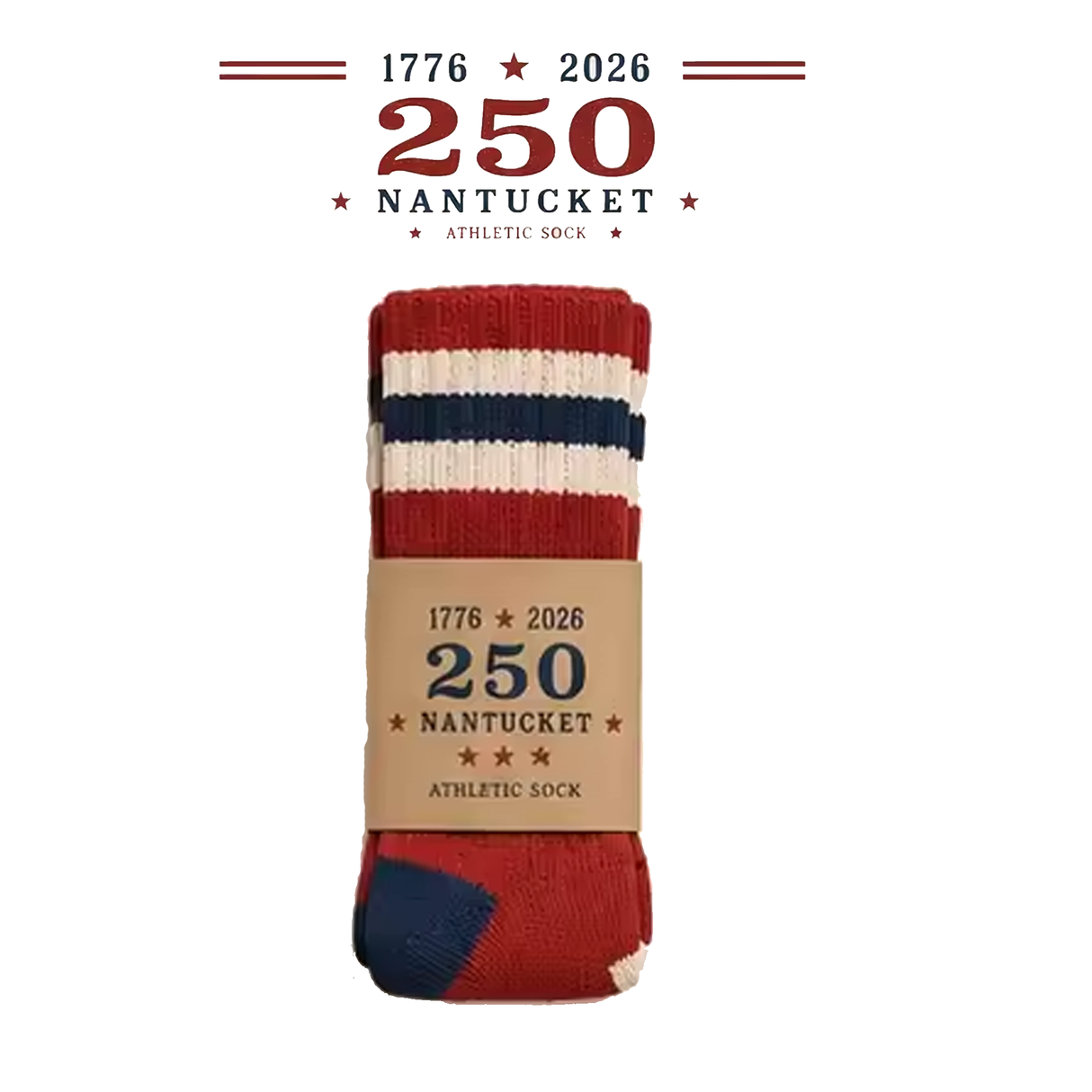 Nantucket 250  Red Athletic Socks (Red)