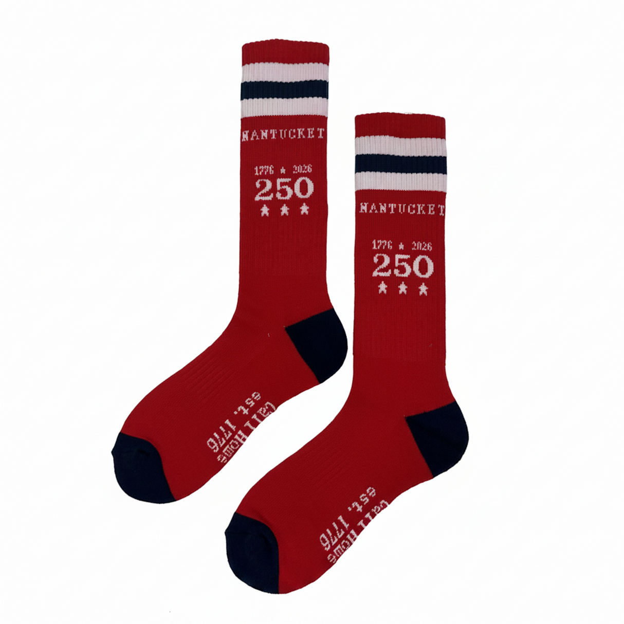 Nantucket 250  Red Athletic Socks (Red)