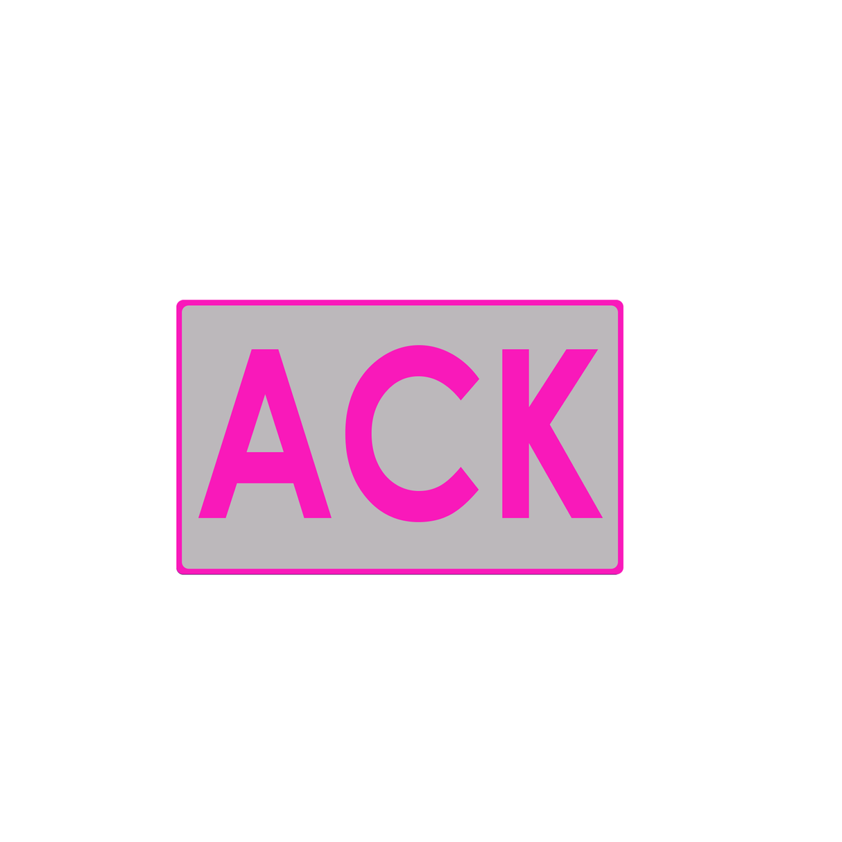 ACK Velcro Patch (Neon Pink)