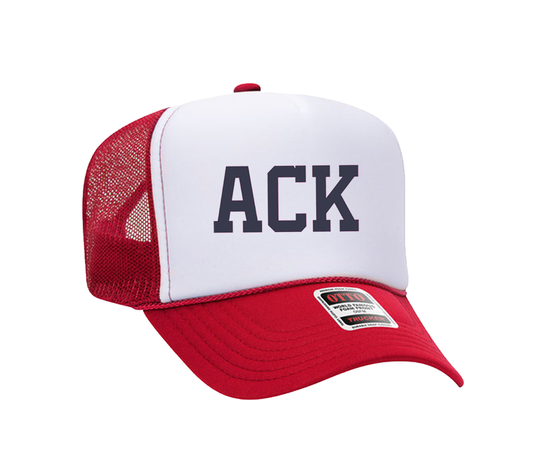 ACK Truckerhat (White, Red,Navy)