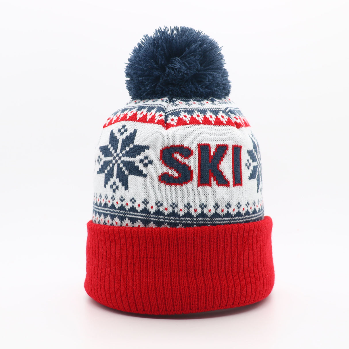 Aspen:  Nantucket Winter Hat (Red with Stripes)
