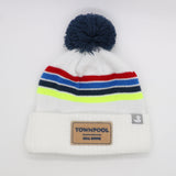 Atlanta: Nantucket Winter Hat (White with Stripes)