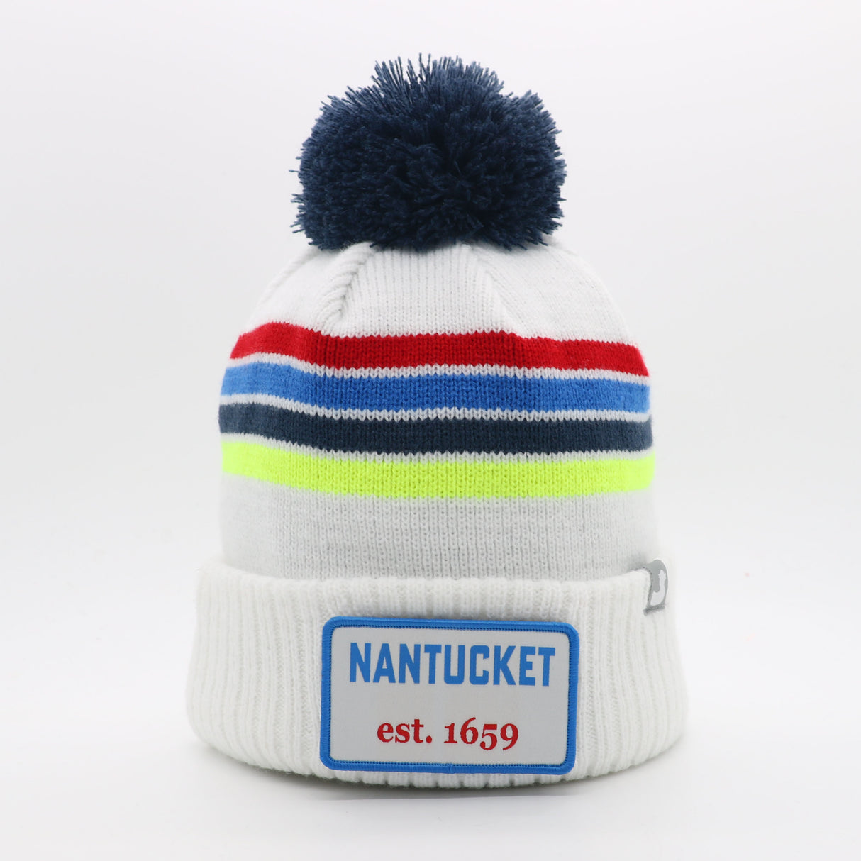 Atlanta: Nantucket Winter Hat (White with Stripes)