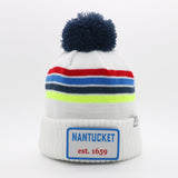 Atlanta: Nantucket Winter Hat (White with Stripes)