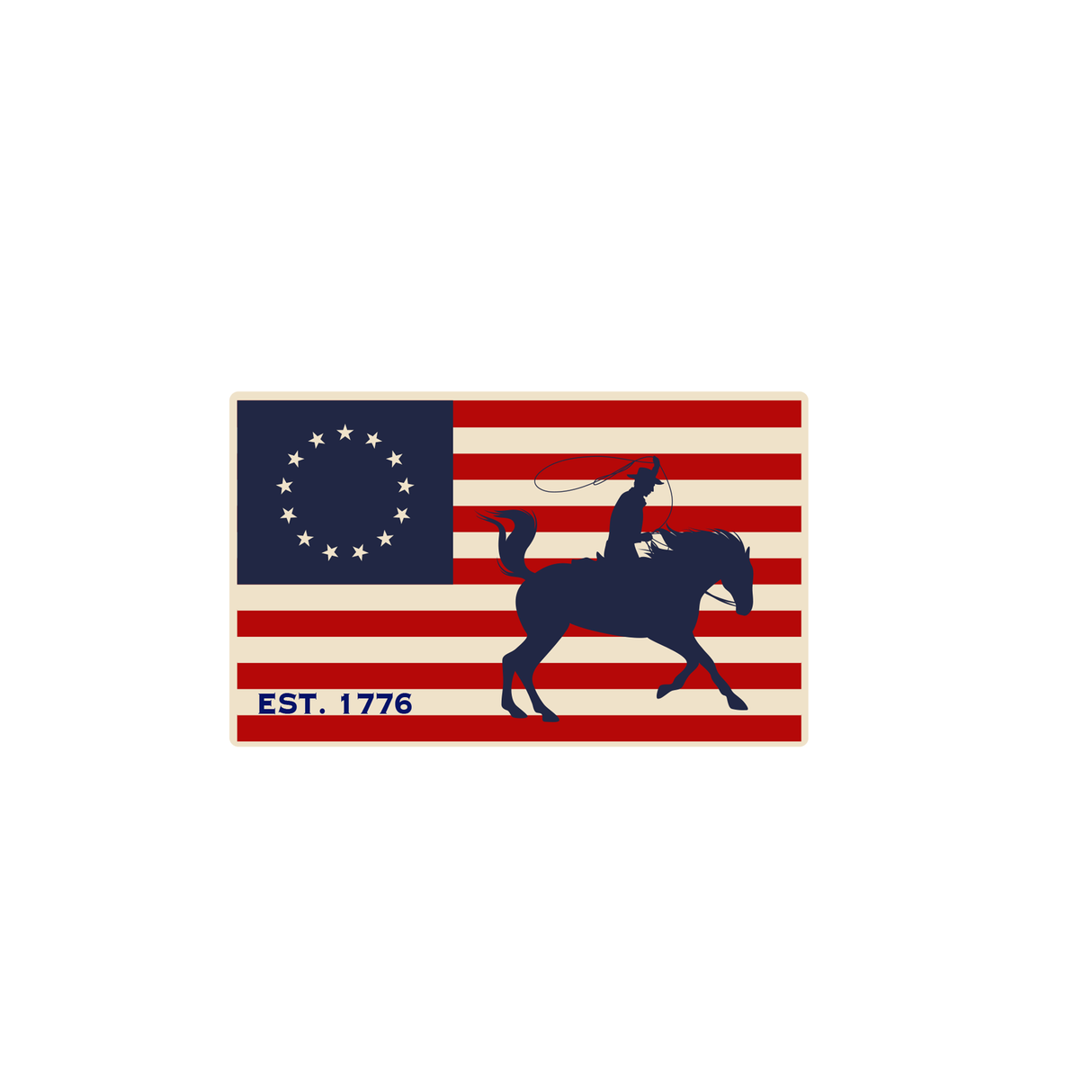Betsy Ross Horse USA Velcro Patch