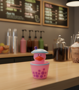 Boba Tea Rubber Duck (Pink)