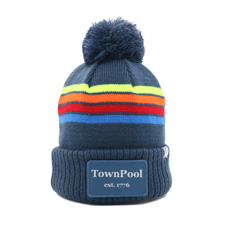 Charleston: Nantucket Winter Hat (Navy with Stripes)