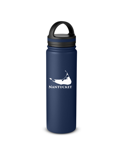 Nantucket Island Classic Navy Water Bottle