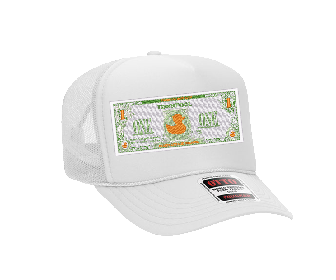 Townpool Duck Buck Trucker Hat (White, White)