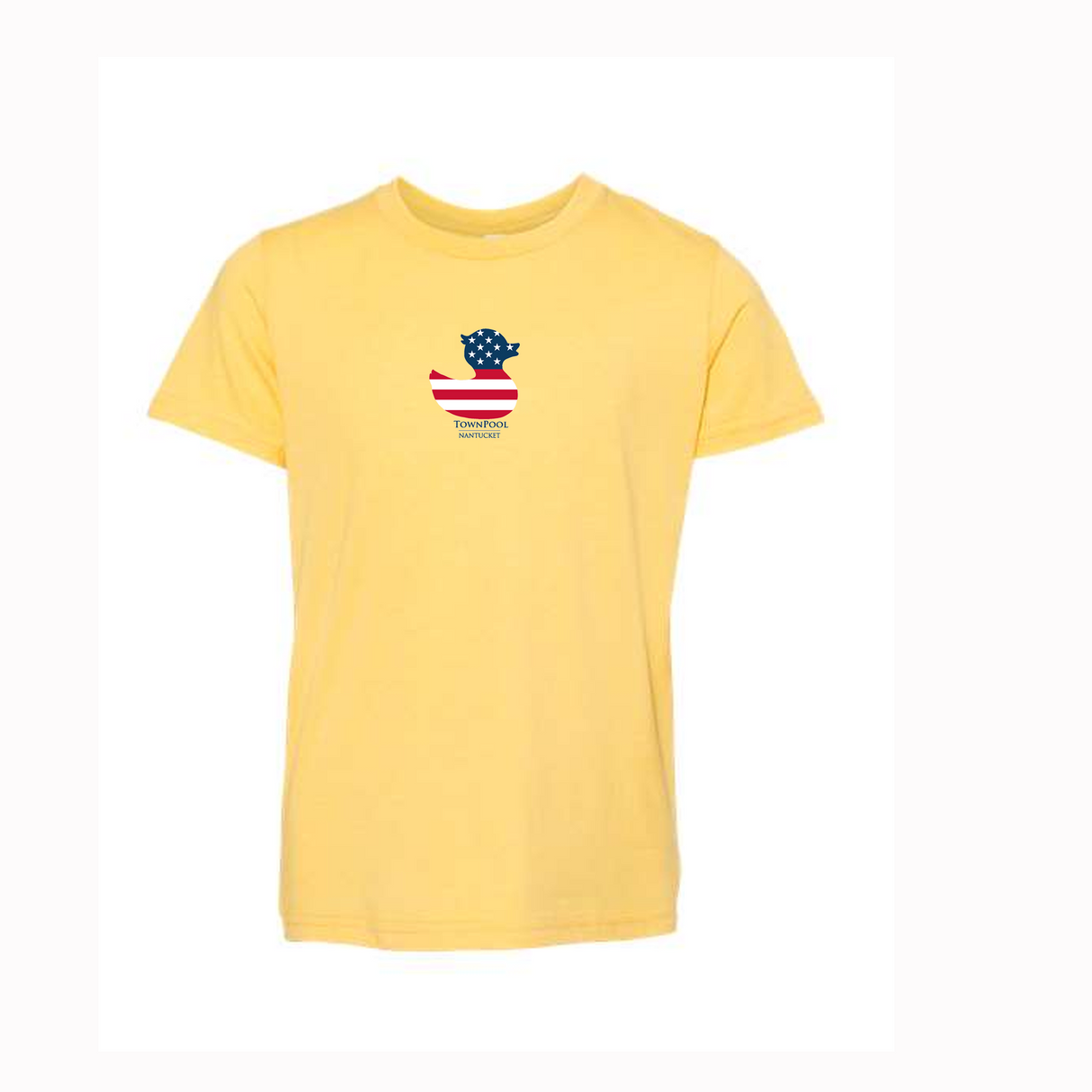 Children's Duck USA Flag Yellow Tee Shirt