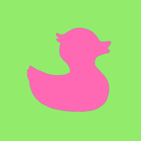 Townpool Duck Trucker Hat (Neon Green, White)