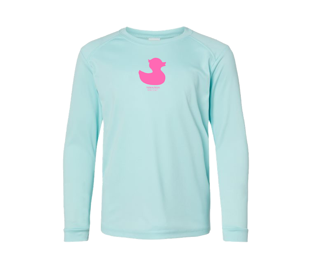 Youth Townpool Duck Seafoam Beach Shirt Long Sleeve Tee Shirt