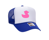 Townpool Duck Trucker Hat (White, Royal, Pink)
